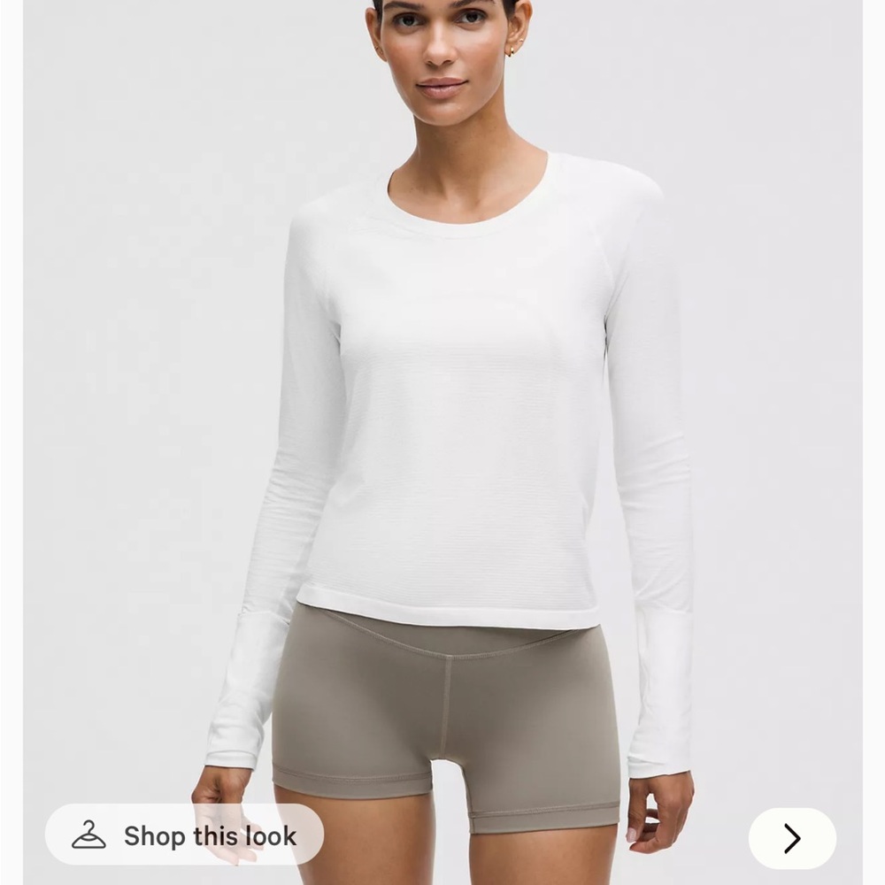 Lululemon Athletica White Swiftly Tech Long Sleeve 2.0